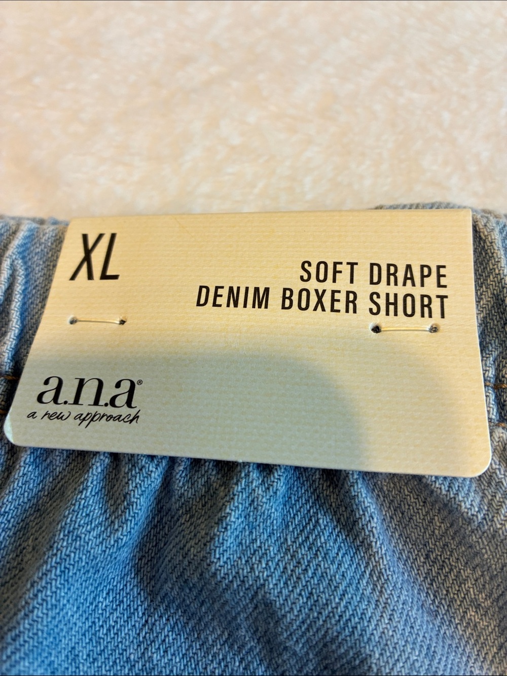 a.n.a Light Blue Denim Boxer Short